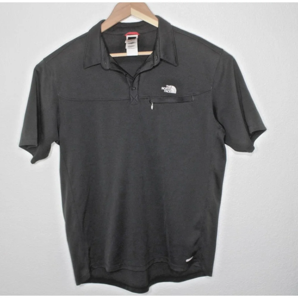 The North Face Men's Polo Shirt Large Dark Gray Vaporwick Performance